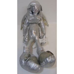 Silver Sonic The Hedgehog Sonic X 14" Plush Metallic Toy Network # PA-2993 Rare